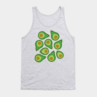 AVOCADO Retro Plump Ripe in 1970s Avocado Green Brown - UnBlink Studio by Jackie Tahara Tank Top